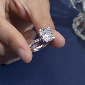 MSR-1710 Custom Sieraden 18K Wit Goud Met 5ct Kussen Cvd Diamant Verloving Sieraden Igi Certificaat Goede Prijs Ring