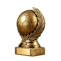 Trofeo de Fútbol Personalizado en Oro, Copa de Resina con Balón Dorado, Recuerdos para Torneos Escolares, Regalos Deportivos, Fabricante