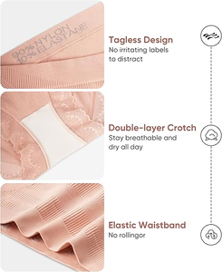 Mutandine da Donna Sexy in Pizzo a Vita Alta con Controllo Pancia, Effetto Snellente e Sollevamento Glutei, Comode e Senza Cuciture - Product Image 3