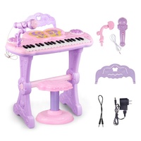 Samtoy 37Keys Multifunctional Intelligent Princess Musical Instrument Piano Toy Electronic Organ for Kids