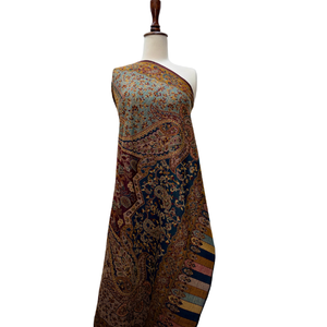 Factory Direct Custom Jacquard <b>Shawl</b> Jamawar Pattern Soft Comfortable Woven Winter Fashion OEM ODM Bulk Supplier - Product Image 1