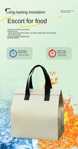 Insulated Non-woven Cooler Bag Portable Takeaway Bag for Milk Tea Beer & Alcohol Beverages with No Closure - Product Image 3
