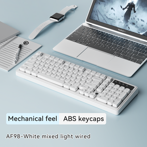 คีย์บอร์ดสำนักงานแบบมีสาย Ajazz AF98 97 ปุ่ม ดีไซน์สีสันตัดกัน ไฟ RGB ปุ่มมัลติมีเดีย สำหรับ <span class=keywords><strong>Win</strong></span> และ Mac - Product Image 4