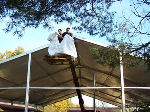 Tente en aluminium avec cadre en A, toit en PVC pour l'équitation - Product Image 6