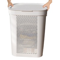 Panier à linge extra large en plastique avec roulettes, bac de rangement pour vêtements sales, idéal pour la chambre, la salle de bain et le salon