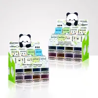 Boîte de présentation promotionnelle de comptoir de pharmacie en PVC moderne personnalisée pour les produits de soin de la peau pour bébés, design en chevron pour les magasins