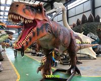 Grands dinosaures animatroniques, Tyrannosaurus de 8 m, modèle de dinosaure électronique réaliste télécommandé pour une utilisation en intérieur/extérieur, parc sportif, garderie