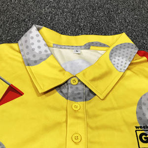 Camisa POLO personalizada Impresión por sublimación Camiseta de golf de equipo de diseño único - Product Image 4