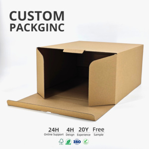 Hộp giấy kraft có thể tái chế mạnh mẽ với cửa sổ bao bì các tông dày cho chai thủy tinh nước hoa và nến để lưu trữ - Product Image 1