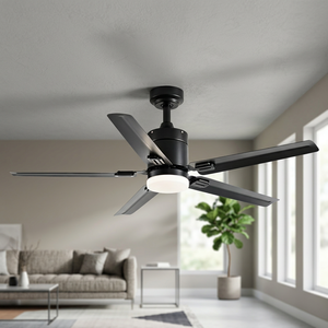 Modern Simple Design 5 Blades <b>Ceiling</b> <b>Fan</b> <b>With</b> LED Light Dimmable <b>Remote</b> <b>Control</b> Copper Motor - Product Image 3
