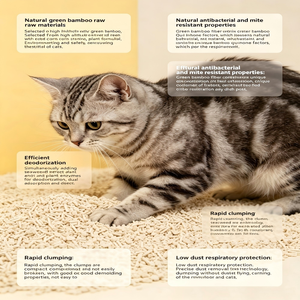 Litière <span class=keywords><strong>pour</strong></span> chat à base de minéraux à grain fin, faible dispersion, jetable dans les toilettes, sans danger <span class=keywords><strong>pour</strong></span> les chatons, matière première naturelle, fournisseur en gros à prix abordable - Product Image 4