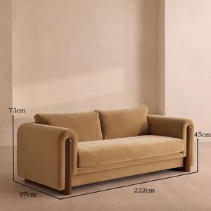 Divano in Velluto Stile Retrò Francese, Design Mid-Century, Tre Posti, per Piccoli Soggiorni, Appartamenti <span class=keywords><strong>e</strong></span> Hotel - Product Image 6