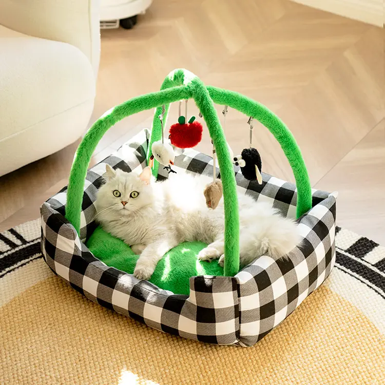 MewooFun New Großhandel Haustier bedarf Cat Interactive Play Toy Soft Plüsch Katzen bett Nest