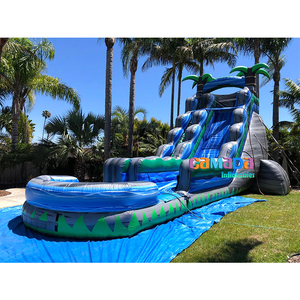 Nouvelle conception, très vendue, location, activités de divertissement, toboggan aquatique commercial pour adultes, toboggan <span class=keywords><strong>gonflable</strong></span> avec piscine à jets d'eau - Product Image 3