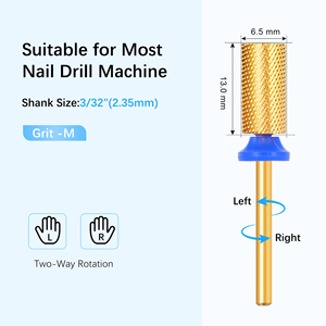 Yaqin 6.00Mm Vàng Chất Lượng Cao Lớn Thùng <span class=keywords><strong>Bit</strong></span> Tungsten <span class=keywords><strong>Carbide</strong></span> Nail Bits Loại Bỏ Gel Công Cụ Cho Làm Móng Tay Móng Tay Phụ Kiện - Product Image 2
