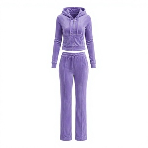 Conjunto Deportivo Premium para Mujer, Ecológico, Transpirable, de Forro Polar, Dos Piezas, Diseño Personalizado, Elegante, Atlético, para Invierno - Product Image 3