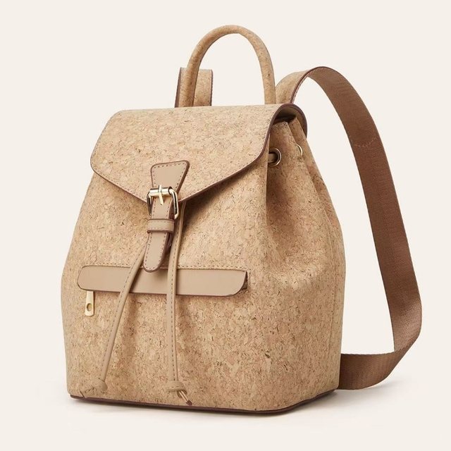 Custom Printed Mini Cork Backpack for Girls Eco-Friendly Lightweight School Use Wholesale