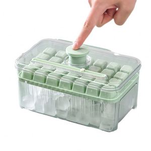 Moule à glaçons écologique en silicone avec couvercle et bac, pour la création de boules de glace tendance - Product Image 1
