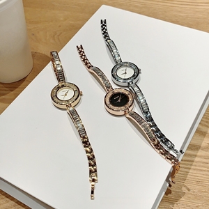 2025 New Design Fashion Girls Watch with Flowing Water Diamonds and a Simple Custom Ladies' <b>Bracelet</b> - Product Image 2