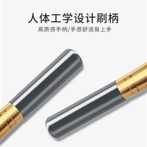 Herramientas japonesas para decoración de uñas: cepillo de mango largo para limpiar, pulir y aplicar esmalte de uñas/pintura en gel; cepillo suave para - Product Image 5