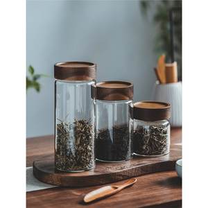 กระปุกชาแก้วฝาไม้ไผ่ กระปุกเก็บรักษาความสดแบบสุญญากาศ สำหรับชา ดอกไม้ น้ำตาล ใช้ในครัวเรือน ความจุน้อยกว่า 300 มล. - Product Image 4