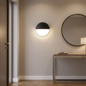 Applique murale minimaliste en métal avec abat-jour en forme de plat, LED 6W, 3000K blanc chaud, éclairage mural intérieur - Product Image 1