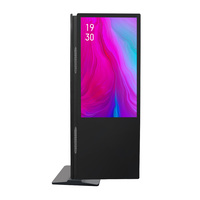 AIYOS 43 ''55'' Double Face Slim Totem Screen Floor Standing Digital Signage Multi Touch Screen Kiosk AD Player