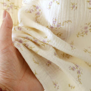 Dames katoenen mousseline pyjamaset, lange mouwen, knoopshirt en broek, <span class=keywords><strong>2</strong></span>-delig, schattig bedrukt pyjama, RUS Hot Sale, designer custom OEM - Product Image 5