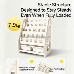 Libreria Multilivello per Bambini VSUCH <span class=keywords><strong>e</strong></span> Scaffale Porta Giocattoli, Scaffale a Forma di Pera per Libri dei Bambini nel Soggiorno - Product Image 3