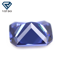 Pierres précieuses synthétiques en zircon cubique de qualité 5A, 3x5-10x14mm, en l-tanzanite/tanzanite, taillées à la machine, en forme d'octogone, CZ
