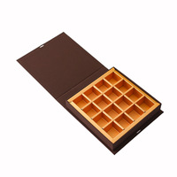 Buchförmige Hochwertige Kreative Europäische Sternenhimmel-Trüffel DIY Bronzierte Schokoladen-Geschenkbox mit 9/16 Fächern und Tragetasche
