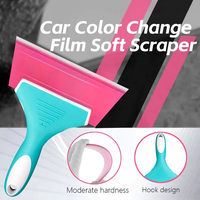 Raclette professionnelle pour film teinté de voiture, spatule flexible en TPU, manche en caoutchouc auto-réparant, installation précise de film automobile