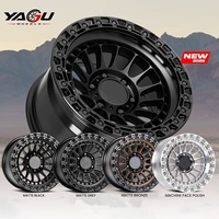 Mattschwarze Mojave Beadlock-Räder Geschmiedete Offroad-Felgen für Silverado 2500HD/3500HD GMC Sierra 2500/3500 Ram 2500 Tacoma 4Runner