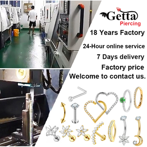 Getta G23 Astm F136, титановые серьги-гвоздики для пирсинга носа - Product Image 6