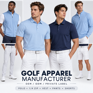 Fabricant chinois de vêtements de sport, vêtements de golf, vêtements de golf personnalisés, polos, pantalons, shorts, gilets pour hommes, OEM, ODM, marque privée - Product Image 1
