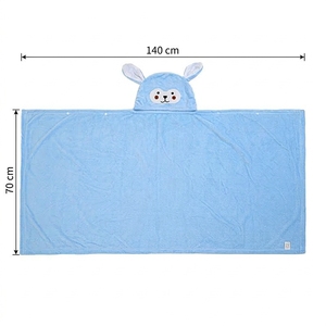Toalla con Capucha para Bebé Clase A al por Mayor, <span class=keywords><strong>Poncho</strong></span> de <span class=keywords><strong>Baño</strong></span> de Forro Polar Coral para Niños, Capa con Capucha de Animales 3D, Albornoz para Bebés, Toalla de Playa para Niños Pequeños - Product Image 2