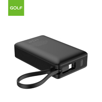 Batterie externe 20000 mAh avec câble intégré, prise en charge de la charge rapide PD 22,5 W, prix d'usine en gros, mini chargeur rapide OEM