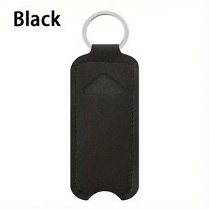 Pu Leather Lip Balm Keychain Portable Holder With <b>Key</b> <b>Ring</b> for Travel Slim Lipstick Sleeve Chapstick Pouch - Product Image 6