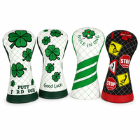 Housse de tête de club de golf en cuir PU de qualité supérieure, personnalisable avec logo en relief, couleur sur mesure, pour driver et fairway wood, commande en gros