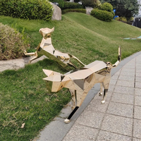 Visage de bloc géométrique Diamant Chat Jardin Parc Abstrait Sculpture en acier inoxydable Simple Centre commercial Décoration de sol