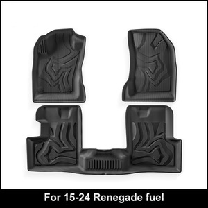 Tapetes Impermeables para Todo Clima para <span class=keywords><strong>Jeep</strong></span> <span class=keywords><strong>Renegade</strong></span> 2015-2024, Negros, Ajuste Personalizado, Resistentes, Inodoros, Revestimientos Interiores Delanteros y Traseros - Product Image 5
