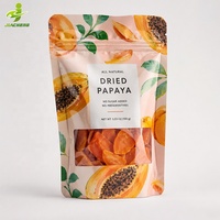 Op maat bedrukte, voedselveilige, hersluitbare, geurbestendige, matte stand-up zipzak met transparant venster voor gedroogd fruit