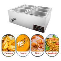 Chauffe-plats électrique en acier inoxydable pour restaurant, cantine, traiteur, équipement de service, bain-marie
