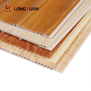 Nhà Máy Bán Hàng Trực Tiếp Giá Rẻ Giá Nội Thất Trang Trí Gỗ Hạt PVC Trần Tường Bảng Điều Chỉnh Hội Đồng Quản Trị PVC Trần Gạch - Product Image 3