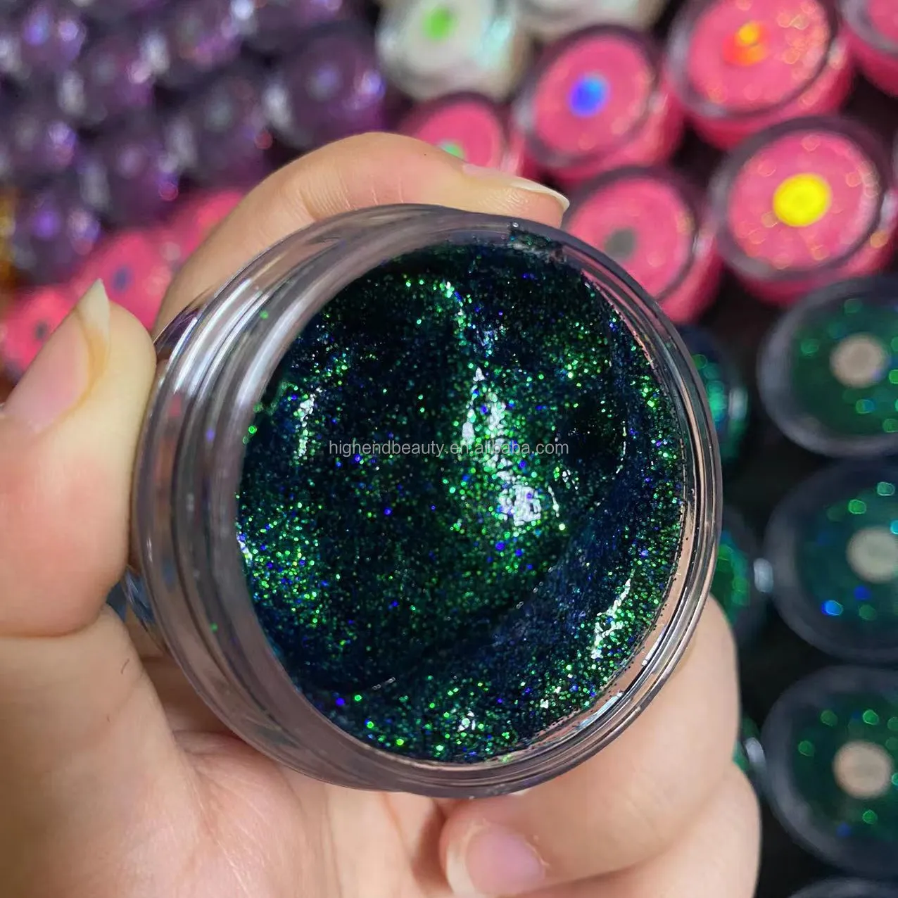 Kualitas tinggi Perona mata Glitter berlian satu warna gel Eyeshadow serpihan halus Eyeshadow metalik