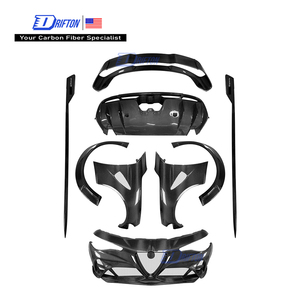 Kits de carrocería de fibra de carbono estilo GTAM para Alfa Romeo Giulia QV Quadrifoglio 2016-2023 - Product Image 1