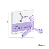 Aimant puissant multifonctionnel 4-en-1 UV en forme de roue à vent pour nail art, perles de verre et vernis gel effet œil de chat