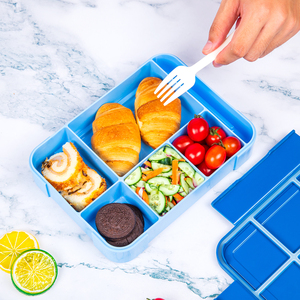 2023 New arrivals lò vi sóng an toàn 6 ngăn nhựa Văn Phòng TrườNg ăn trưa container với muỗng Hộp Ăn Trưa cho trẻ em Bento hộp - Product Image 5