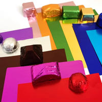 Prix usine chocolat emballage papier de qualité alimentaire coloré feuille d'aluminium chocolat papier d'emballage