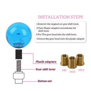 유니버설 자동 자동차 시프트 노브 희귀 스타 볼 블루 자동차 수정 크리스탈 드래곤 소원 공 속도 기어 시프트 노브 1-7 Srars - Product Image 2